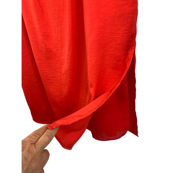 BCBGMAXAZRIA Malia Red Berry Off-Shoulder Dress M Crepe NWT $158 Island Vacay - Picture 13 of 13